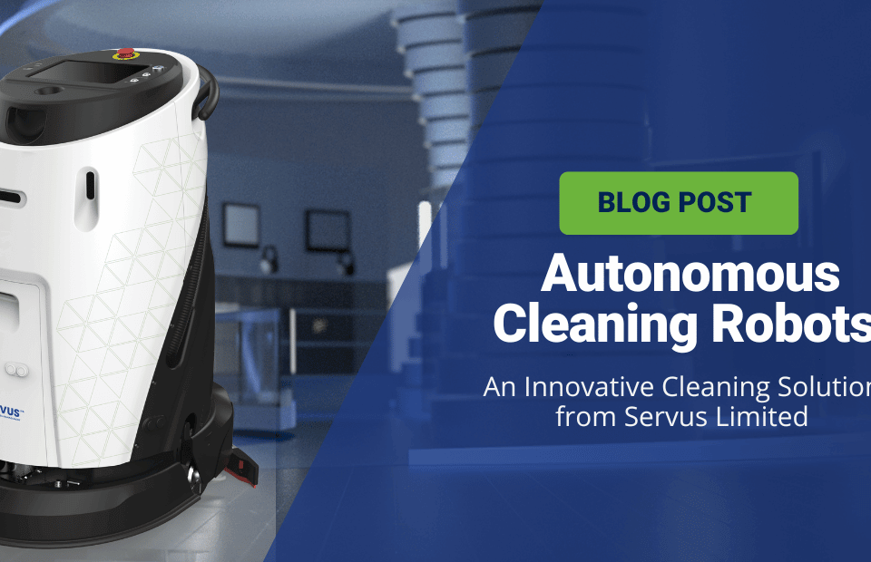 Autonomous cleaning robot cleaning commercial office