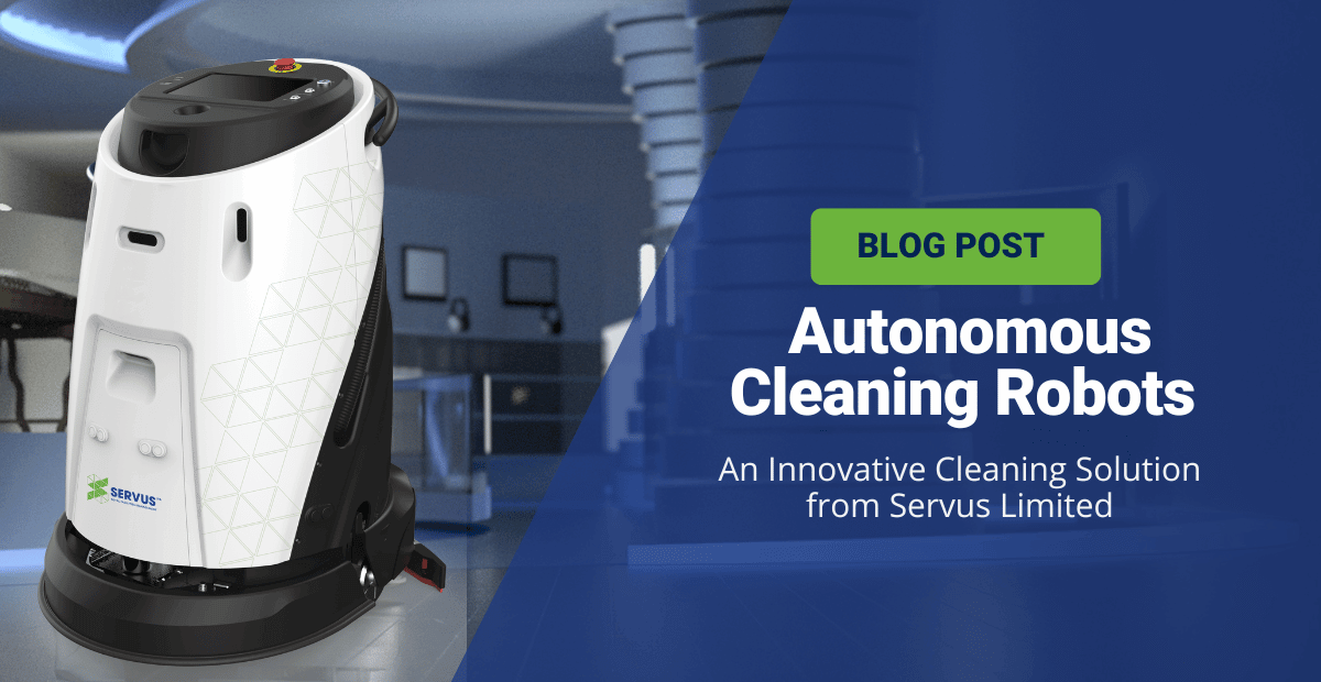 Autonomous cleaning robot cleaning commercial office